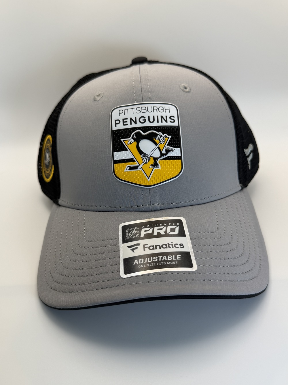 Pittsburgh Penguins Fanatics Pro Adjustable Trucker Hats Mesh Snapback One Size